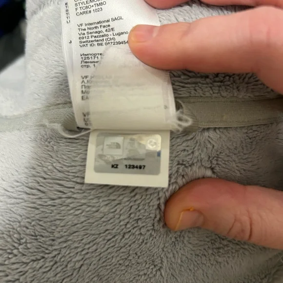 THE NORTH FACE MORNINGSIDE FLEECE FULL ZIP JACKET SIZE M LIGHT GRAY - Picture 8 of 8